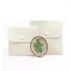 Jewelry Pouches Velvet Bag 1pcs Square Beige Purse Buckle Gift Envelope Packaging Earring Ring Double Sided Multi Size