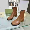 2023-Invierno Botas de lujo para mujer Botas de diseñador Cadena de moda Tacón alto Cremallera con cordones Zapatos de fiesta de boda sexy para mujer Tamaño 35-41