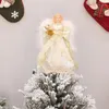 Decorações de Natal Angel Tree Topper 3D LED iluminado com asas Treetop para férias Tretop Figurine Home Decor