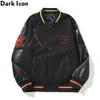 Männer Jacken Dunkle Stickerei Woolen Leder Hülse männer Baseball Jacke Herbst Streetwear Jacken für Männer YQ231025