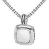 DY Necklace Designer Classic Jewelry Fashion charm jewelry twisted necklace stainless steel chain fashionable 14MM square pendant hot selling Christmas gift