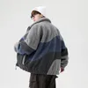 Giacca da uomo in pelle sintetica in pelle sintetica moda coreana in lana d'agnello da uomo in pile di alta qualità caldo cappotto in pelliccia sintetica top per adolescenti giacca invernale in pile retrò spedizione 231024