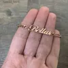 Bedelarmbanden DOREMI roestvrij staal naampalte enkelband 5 mm Cubaanse been sieraden aangepaste vintage nummer naam enkelband gepersonaliseerde voet verjaardag Q231025