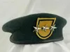 Berets US Army 1th Special Forces Group BLACKISH Green Beret 3 Star Lieutenant General Rank Hat Military Reenactment