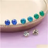 Stud 40/20/12Pair/ Set Classic Fashion Color Cz Element Stud Earrings For Women Crystal Zircon Studs Earring Mens Jewelry Wholesal Dhg Otvg1