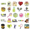 50 pcs tennis creative cartoon graffiti travel case decorated PVC mobile phone case scooter sticker