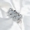 Luksusowa biżuteria hip -hopowa 925 Srebrny Pierścień Kubański VVS Moissanite Diamond Iced Out Custom Men Pierścień