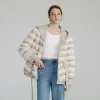 Veste en fourrure de lapin Rex véritable pour femme, manteau d'hiver à la mode avec laine, manteau à capuche de longueur moyenne