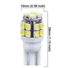 Uppgradera bil T10 LED -glödlampa 12v vit 6500K 20 SMD 5W5 W5W LED T10 Signal Ljus Auto Interiör Läsningskyltplatta Kil Sidelampor