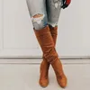 Boot 's High Boots 패션 사이드 지퍼 라이딩 부츠 힐 신발 크기 43 명의 여성 무릎 Botas de Mujer 231025 여성