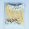 Christmas Decorations 50Pcsset Fruit Sticks Disposable Bamboo Snowflake Tree Elk Santa Claus Snowman Xmas Ornaments 231026