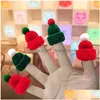 ديكورات عيد الميلاد 10pcs 3D Cap Tree Shape Party Party Hairpins Hair Clips headwear Mini Hairpin Festival Supplies Drop Dropence Home Gar Dhle6