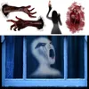 Kids' Toy Stickers Halloween Window Stickers Bloody Handprint Horror Ghost Shadow Door Wall Scary Decal Home Party Decoration Scary Sticker Toys 231025