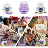 Learning Toys Kids Bluetooth Karaoke Machine with 2 Microphones Portable Lighting Effect Toys for Children Toddlers Christmas Boys Girls Gifts 231026