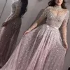 Robes décontractées Femmes Élégantes Soirée Formelle Maille À Manches Longues Taille Haute Paillettes Brillant Robe De Mariée Top Qualité Robes1281B