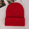 Bonnet d'hiver pour femmes hommes garçons filles Crochet Skullies chapeau couleur unie unisexe automne bonnets tricotés casquette accessoires sauvages 230920