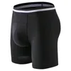 Underpants homens u convexo bolsa roupa interior juventude puro algodão boxer curto esporte inferior calça perna moagem anti curling cintura larga calcinha