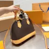 Luxus-Einkaufstasche Alma BB Mode-Shell-Design Präge-Umhängetasche Damen-Umhängetasche aus hochwertigem Leder mit klassischem Reißverschluss