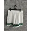 24SS herresigners shorts casablanca liten doftande broderad stickad lös shorts casablanc casual sport shorts