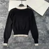 Clássico Cardigan Sweaters Jaquetas Designer Mulheres Camisola Moda Casual Button Up Camisa Manga Longa Com Decote Em V Slim Sweater Womens Knitwear Jacket