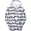 Sweats à capuche pour hommes Hommes Femmes Animal Panda Modèle 3D Imprimé Sweat-shirt pour enfants Garçons et filles Plus Taille Tops Mode Unisexe Sweat à capuche