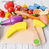 Kitchens Play Food 1Pcs Children Pretend Toy Wooden Magnetic Cutting Fruit And Vegetable Food Simulation Cooking Kitchen Model Educational Toy GiftL231026