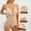 Kvinnors shapers Kvinnor i ett stycke Bodysuits Shapewear Tops Mage Control Body Shaper Spaghetti Strap Camisole Leotards Bodycon Jumpsuit