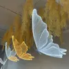 Golvlampor Bröllopsljus fjärilar ledde spetslampa Romantisk kreativ hängande fjärilsvägslast gångväg på festens scenbelysningar.