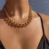 Choker Chokers Trendy Hip Hop Grote Dikke Korte Ketting Kettingen Cubaanse Gouden Dikke Ketting Voor Vrouwen Mannen SieradenChokers