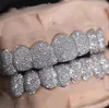 Moissanite stenen ijskoude tand op maat gemaakte diamanten tanden 925 Sterling Zilver Moissanite Grillz op maat gemaakte tandheelkundige Grills