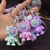 Bear Design Keychains Mora Device Key Ring Chains Holder Rock Paper Scissors Finger Guessing Play Game Toys Animal Pendant Bag Cha246w