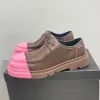 Designer formele schoenen dames casual schoenen Spanje tij mode kleur bump derby schoenen afneembare teen set splitsing dikke onderkant