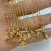 Ожерелья с подвесками 20 шт. Популярное простое ожерелье Bijoux Chain для женщин DIY Изготовление ювелирных изделий Высокое качество Медное покрытие Золотое колье Аксессуары Q231026