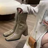Premium High Heel Short Boots For Women 2023 Black New Soft Leather Boots White Martin Boots 231026