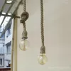 Lâmpadas pendentes vintage corda luzes retro loft industrial pendurado lâmpada para sala de estar decoração casa led luminária luminárias