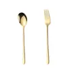 Spoons 1PCS Korea Spoon Stainless Steel Soup Long Handle Coffee Dessert Forks Round Dinner Kitchen Tableware Set