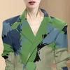 Women's Suits Blazers Spring Suit Jacket for Women Floral Print Long Sleeve Slim Waist Single Button Vintage Elegant Blazer Office Ladies Clothing 231026