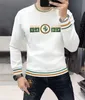 AMN1 Spring New Mens Causal hoodies Sweatershirts Pullover bee with sequins designer Jumper stripe black white street hoodies Sweaters Slim Fit Male outwear