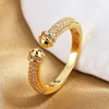 Anillos de racimo Temperamento coreano Micro-incrustado Zircon para mujeres Apertura ajustable Índice femenino Anillo de dedo Moda HipHop Joyería Regalos