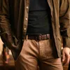 Belts Men High Quality Genuine Leather Belt Luxury Designer Cowskin Copper Buckle Male Jeans Cowboy Free Shipping YQ231026