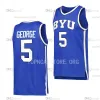 2023 BYU Cougars College Basketball Jersey Spencer Johnson Trey Stewart Atiki Ally Tanner Hayhurst Gideon George Trevin Knell Nate Webb Dall