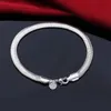 Kette 8 Zoll 18K Gold Armband 5MM seitliches Kettenarmband für Damen Herren Mode Hochzeit Verlobung 925 Sterling Silber Schmuck Geschenke 231025