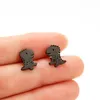 Brincos de parafuso prisioneiro bonito dinossauro de aço inoxidável para mulheres crianças jóias minimalista animal brincos studs kawaii acessório brinco