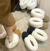 Maomao feminino neve outono inverno nova moda versátil mais pelúcia engrossado térmico anti deslizamento sapatos de algodão