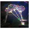 بالون جديد أضواء LED البالونات الليلية الإضاءة Bobo Ball Festival Decorative Decorative Bright Wighter مع ألعاب توصيل العصي G DH59F