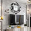 Orologi da parete Arte Orologio da soggiorno Decorazione Elegante Pezzi unici per la casa Rotondo Nero Bianco Design moderno Decorazioni