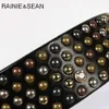 Belts RAINIE SEAN Real Leather Belt Men Pin Buckle Brown Italian Genuine Cowhide Diamond High Quality Male YQ231026