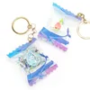 Porte-clés longes Vograce forme personnalisée sac de bonbons gonflable Shaker charme Anime Transparent acrylique bonbons porte-clés 231025