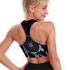 Yoga outfit Dream Catcher Sport Bra U Neck färgglada tryck vadderade strandrackback -skördar BHIC PROPE ACTIVE TOP FÖR GIRLER