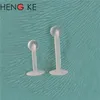 Bioflex Retainer Lip Stud Rechte Labret Ringen Oorbellen Helder Acryl Bio 6mm 8mm 10mm 16G mode Body Piercing Jewelry257n